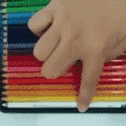 Arranging Color Pencil GIF