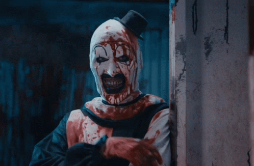 Art The Clown Blood Drenched Hi GIF