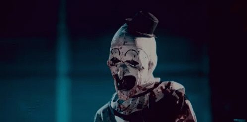 Art The Clown Bloody Face And Hands GIF