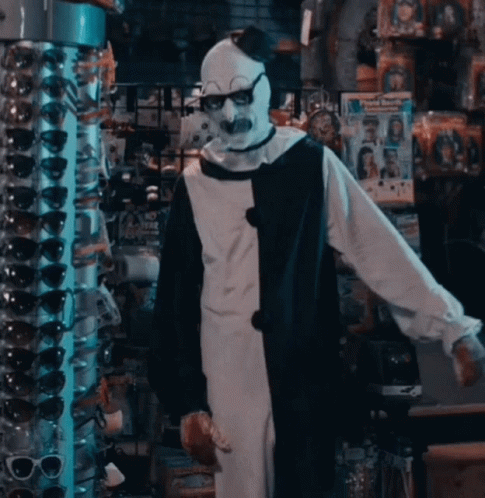 Art The Clown Eyeglass With Dangling Balls GIF