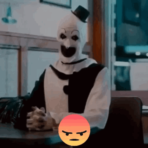Art The Clown Mad Emoji GIF