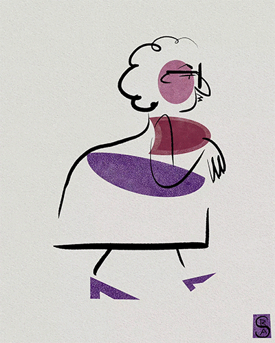 Art Walk Animation Old Lady GIF