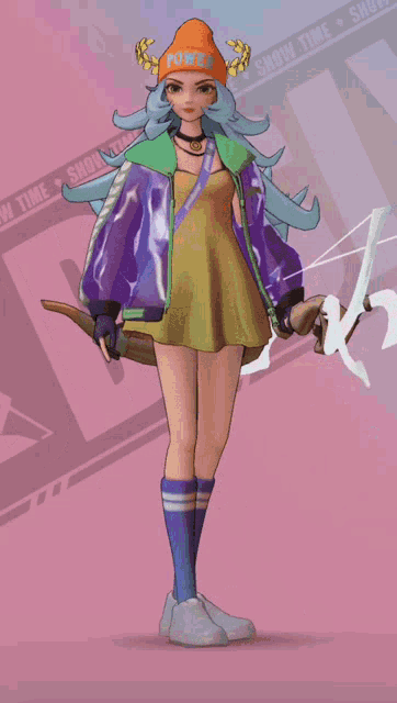 Artemis Dislyte Mona Skin Pointing Bow GIF