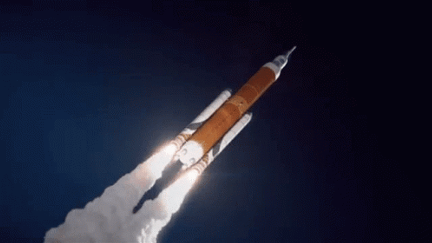 Artemis IV Ascent Rocket Launch GIF
