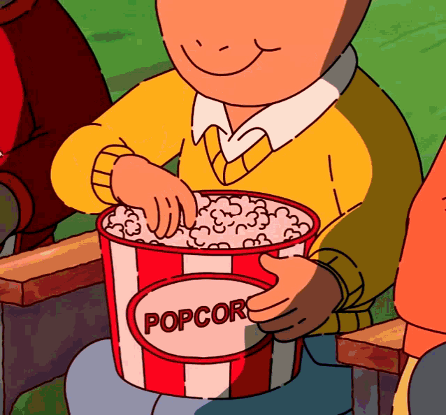 Arthur Eating Popcorn Movies GIF