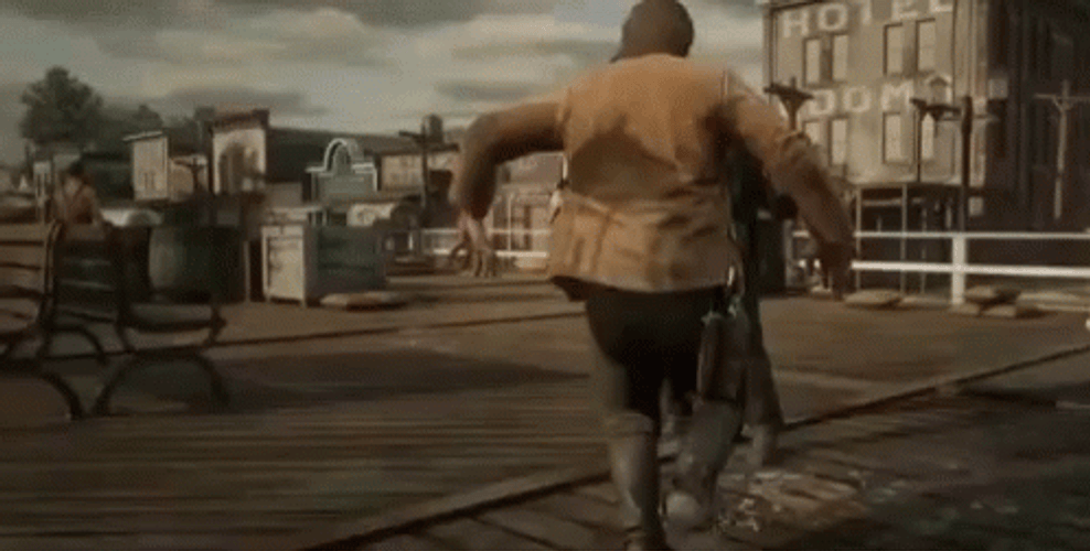 Arthur Morgan Body Slam A Man GIF