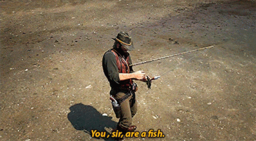 Arthur Morgan Fishing Red Dead Redemption 2 GIF