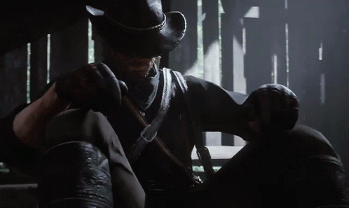 Arthur Morgan Sitting In The Dark GIF