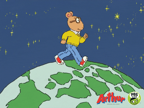 Arthur Walk Above The Planet Earth GIF