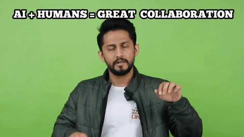 Artificial Intelligence And Human Great Collaboration GIF