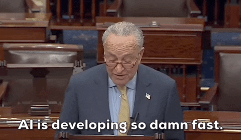 Artificial Intelligence Developing Fast Chuck Schumer GIF