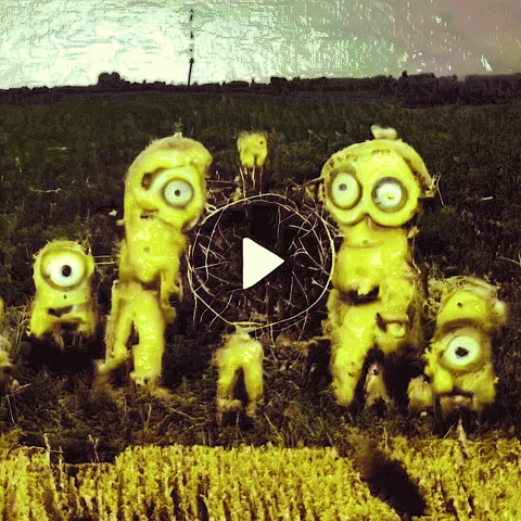 Artificial Intelligence Distorted Minion Images GIF