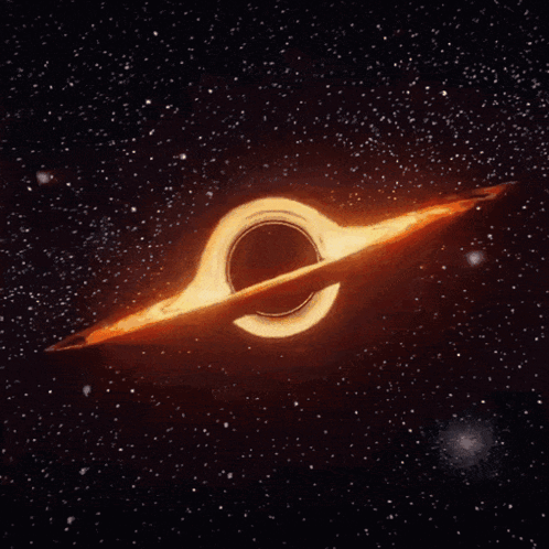 Artist's Impression Of Black Hole In Galaxy GIF