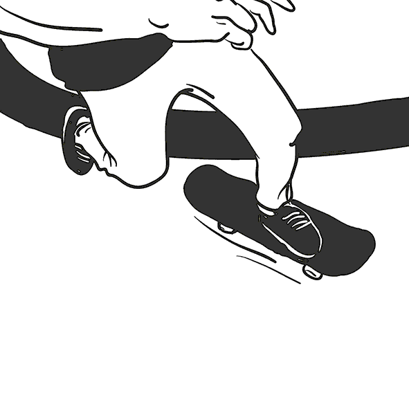 Artistic Animation Skateboard Guy GIF