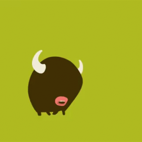 Artistic Buffalo Art Eating Flies GIF