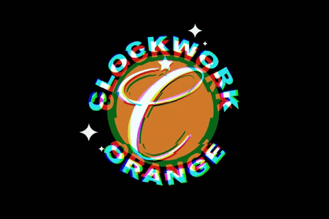 Artistic Clockwork Orange Logo GIF