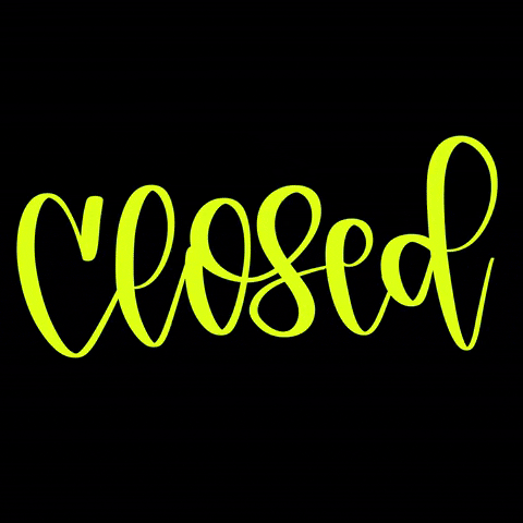 Artistic Cursive Text Closed GIF