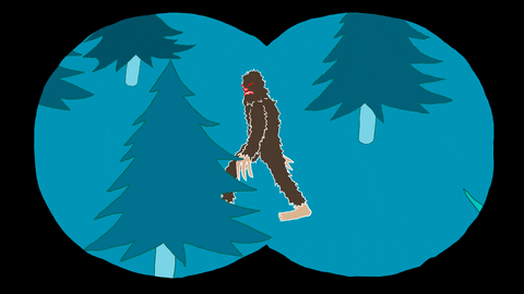 Artistic Sasquatch Forest Walking GIF