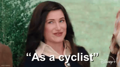 As A Cyclist Kathryn Hahn Winking GIF