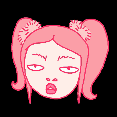 As If Annoyed Pink Girl GIF