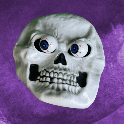As If Skull Eye Roll GIF