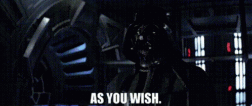 As You Wish Darth Vader Bowing GIF