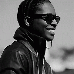 Black And White Smiling Asap Rocky GIF