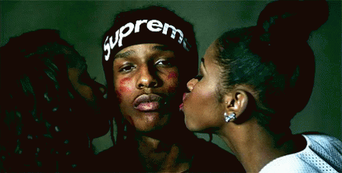 Asap Rocky Cheeks Kiss GIF