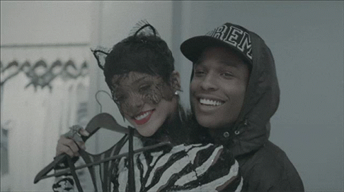Sweet Rihanna And Asap Rocky GIF