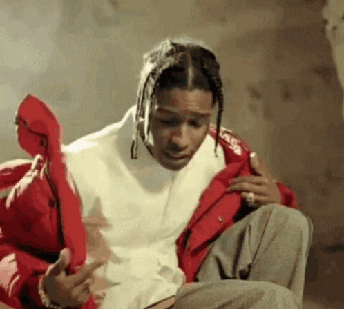 Asap Rocky Showing Jacket GIF