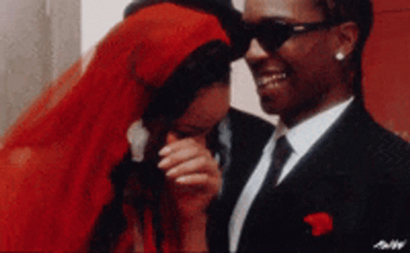 Asap Rocky And Rihanna Laughing GIF