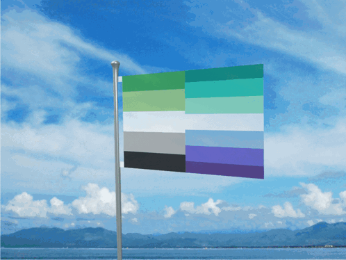 Asexual Flag Flying GIF