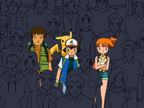 Ash And Misty Before Crowd GIF