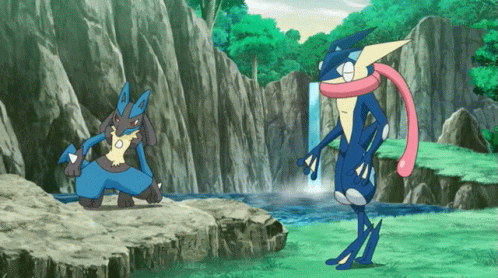 Ash Greninja Closed Eyes GIF