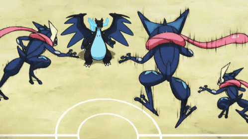 Ash Greninja Double Team GIF