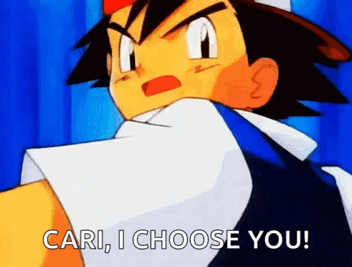 Ash Throwing Pokeball Cari I Choose You GIF