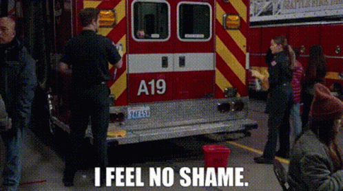 Ashamed Fire Woman Cleaning The Truck GIF