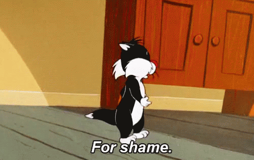 Ashamed Sylvester The Cat Hiding GIF