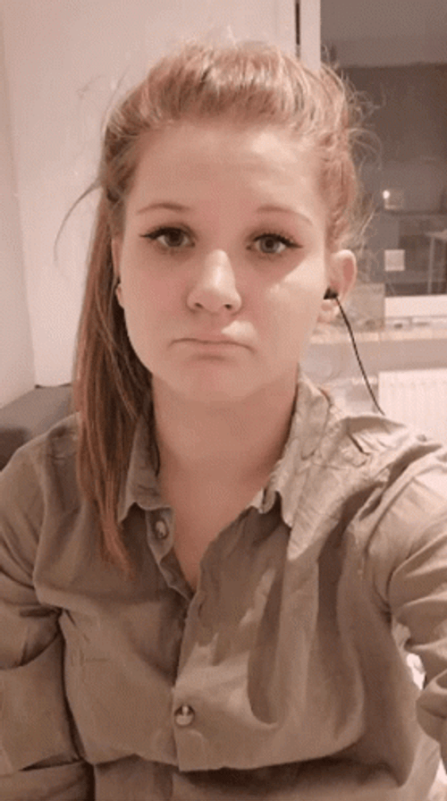 Ashamed Blonde Girl Head Down GIF