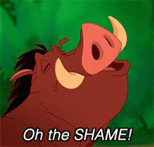Ashamed Crying Pumba GIF