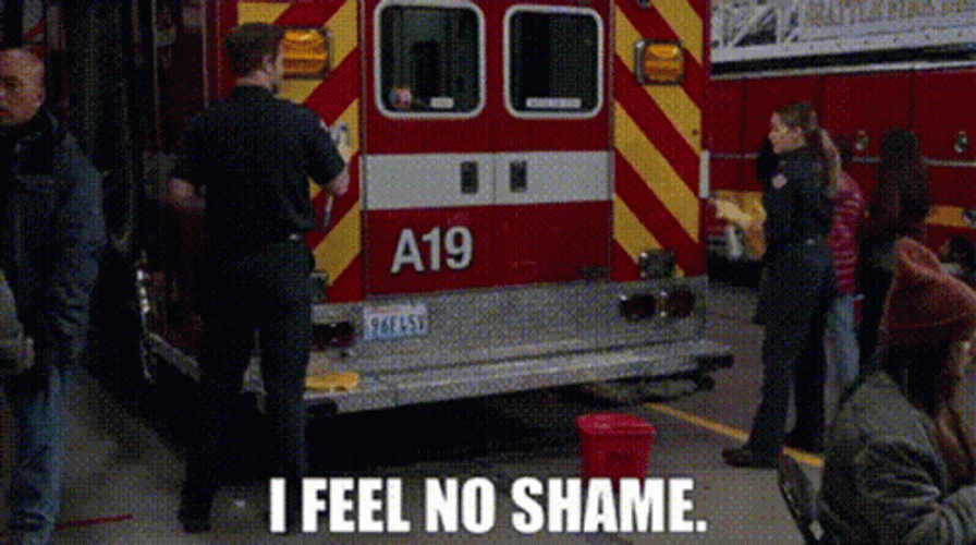 Ashamed Fire Woman Cleaning The Truck GIF