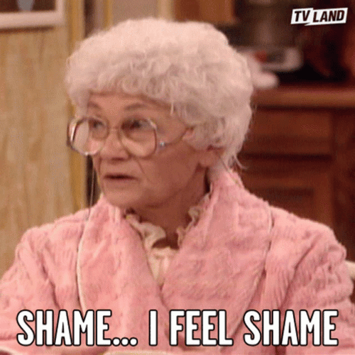 Ashamed Granny Is Shamed GIF