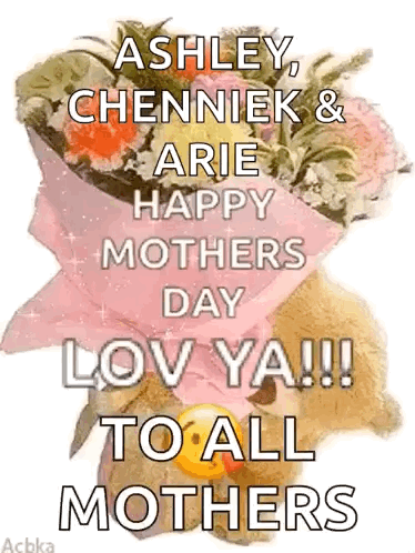 Ashley, Chenniek & Arie Happy Mothers Day GIF