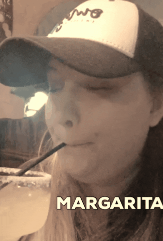 Ashley Taylor Sipping Margarita GIF