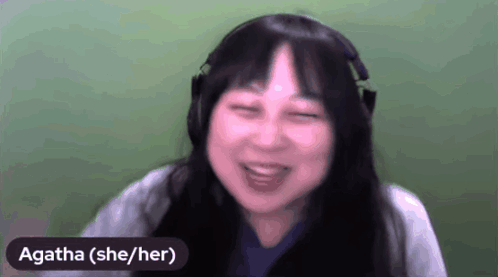 Asian Lady Agatha Harkness Fan Giggling GIF