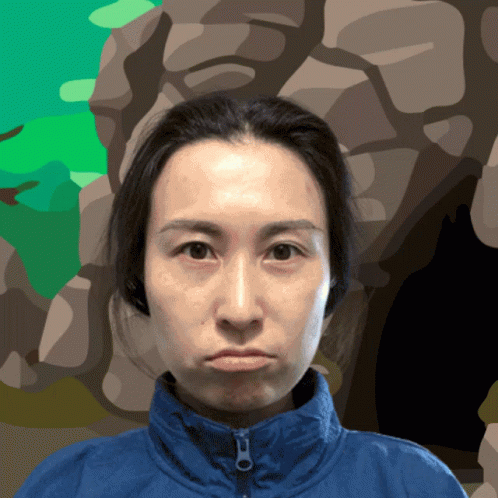 Asian Lady Duckface Accessing Goblin Cave GIF