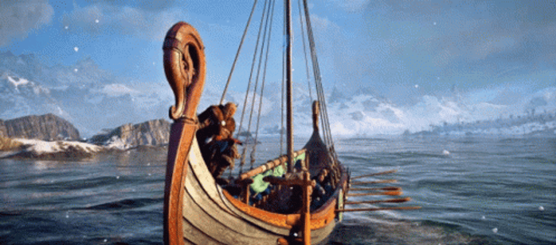 Assassin's Creed Valhalla Vikings Sailing GIF