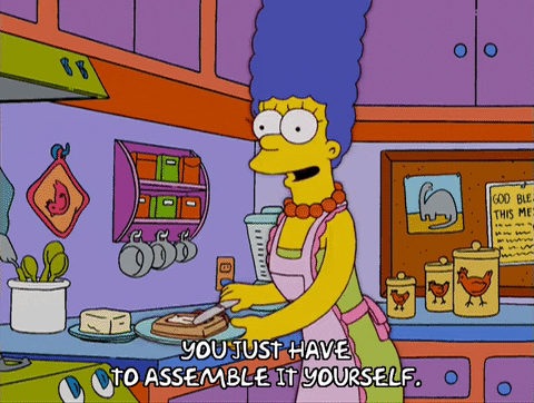 Assemble It Yourself Marge Simpson GIF