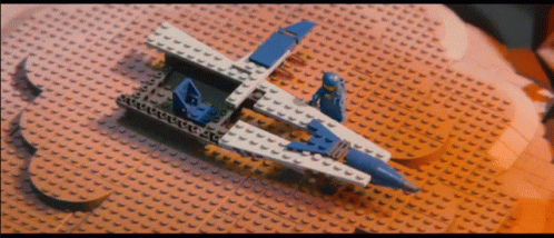 Assemble Lego Spaceship GIF