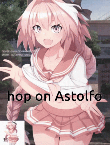 Hop On Astolfo Sexy School Girl Clothes GIF